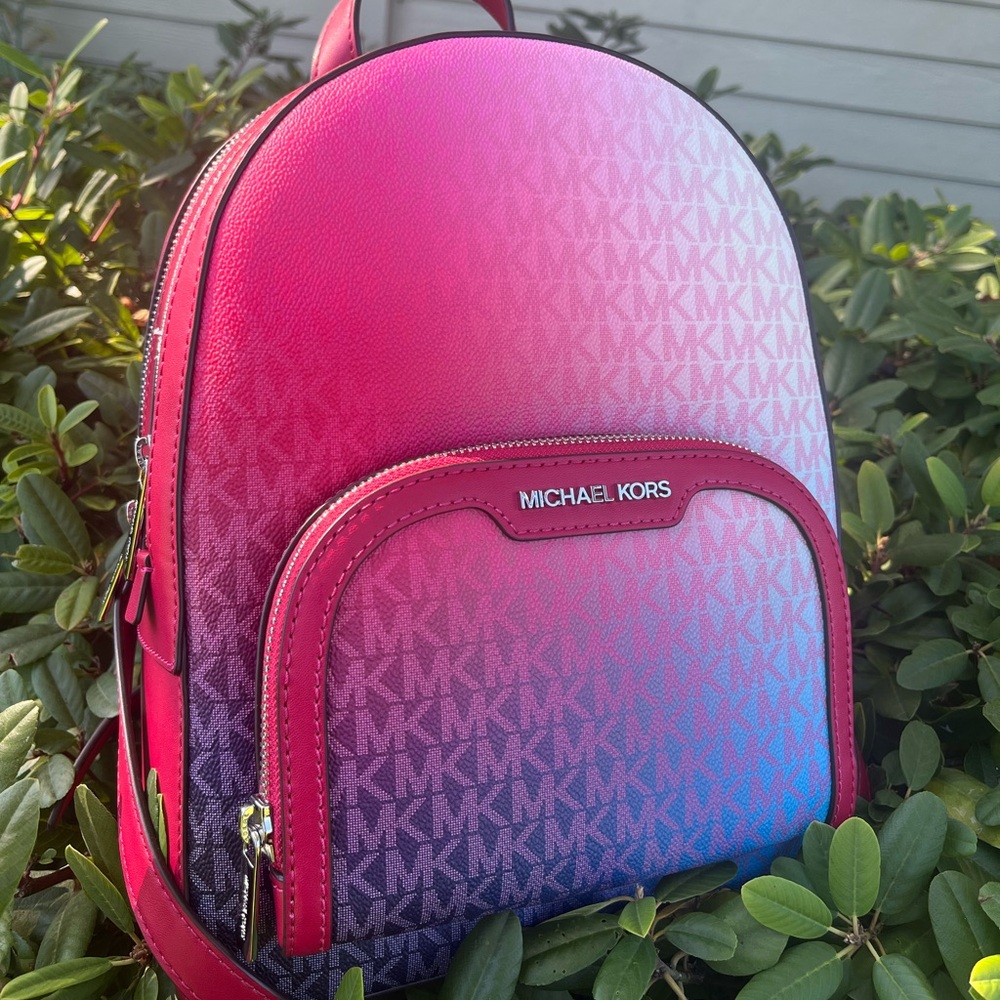 Michael Kors MD Raspberry Jaycee Backpack - Picture 2 of 6